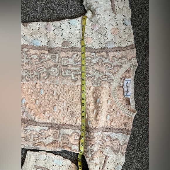 Pastel needleworks vintage chunky sweater size small check measurements - Picture 2 of 4